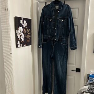 Zara Blue Denim Jumpsuit